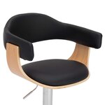 vidaXL Tabourets de bar lot de 2 noir bois courbé et similicuir