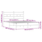 vidaXL Cadre de lit sans matelas chêne marron 140x200 cm