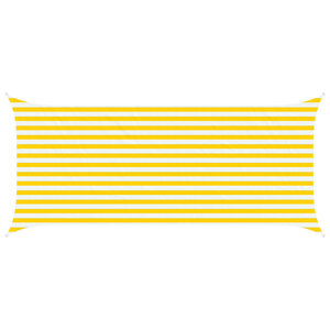 vidaXL Voile d'ombre Jaune et blanc 4 5 x 2 m 100   polyester Oxford