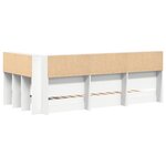 vidaXL Lit bibliothèque blanc 90x190 cm en bois aggloméré