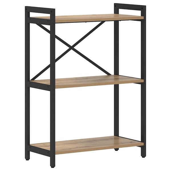 vidaXL Bibliothèque chêne artisanal 60 x 30 x 83 cm Bois d'ingénierie