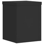 vidaXL Supports pour plantes 2 Pièces noir 15x15x20 cm bois d'ingénierie