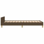 vidaXL Cadre de lit sans matelas marron foncé 100x200 cm tissu