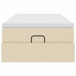 vidaXL Cadre de lit ottoman avec matelas crème 90x200 cm tissu