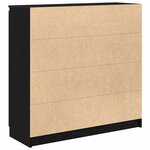 vidaXL Buffet avec tiroirs chêne noir 100 5x35x98 5 cm bois ingénierie