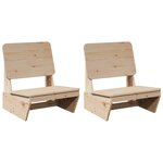 vidaXL Chaises de jardin lot de 2 60x64x70 5 cm bois massif de pin