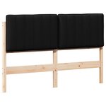 vidaXL Tête de lit capitonnée Marron et Noir 140 cm Pin massif