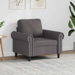 vidaXL Fauteuil Gris 60 cm Similicuir