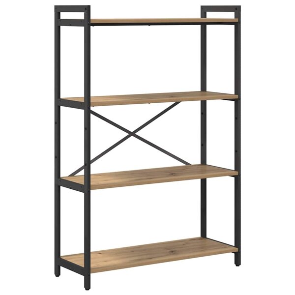 vidaXL Bibliothèque chêne artisanal 80 x 30 x 118 cm Bois d'ingénierie