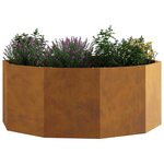 vidaXL Jardinière Rouillé 90 x 90 x 35 cm