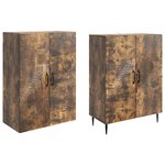 vidaXL Ensemble de Meubles 2 Pièces 66 x 34 5 x 89 5 cm Bois d'ingénierie