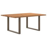 vidaXL Table à manger marron clair bois de chêne massif rectangulaire