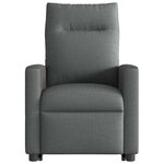 vidaXL Fauteuil inclinable de massage électrique Gris foncé Tissu