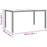 vidaXL Ensemble de bistro de jardin 7 Pièces coussins beige poly rotin