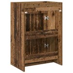 vidaXL Meuble sous lavabo de salle de bain Bois ancien