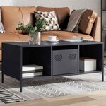 vidaXL Table basse anthracite 101 5x50x43 5 cm acier laminé à froid