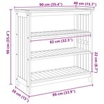 vidaXL Armoire de jardin avec étagère Marron 90 x 40 x 90 cm