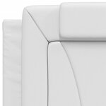 vidaXL Lit Viana avec matelas blanc 90x200 cm similicuir