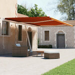 vidaXL Auvent automatique sur pied 600x300 cm Orange/marron