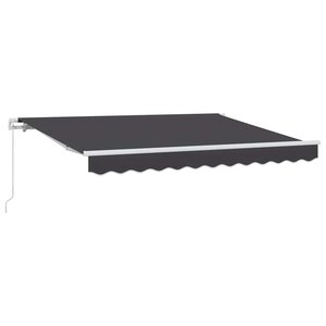 vidaXL Auvent Rétractable Anthracite 250 x 200 cm tissu