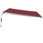vidaXL Auvent rétractable automatique bordeaux 450x300 cm