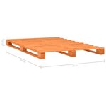 vidaXL Cadre de lit de palette sans matelas 160x200cm bois massif