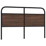 vidaXL Tête de lit chêne marron 150 cm acier et bois d'ingénierie