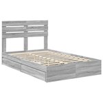 vidaXL Lit de Rangement Gris Sonoma 120 x 190 cm Bois d'ingénierie