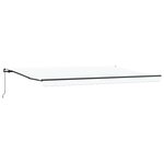 vidaXL Auvent Rétractable Blanc 500 × 350 cm tissu