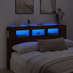 vidaXL Tête de lit à LED chêne marron 180x18 5x103 5cm bois ingénierie