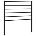 vidaXL Tête de lit de remplacement métal noir 100 cm