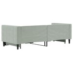 vidaXL Lit de jour avec lit gigogne gris clair 80x200 cm velours