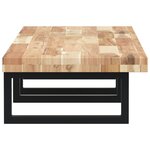 vidaXL Étagère de vasque murale acier et bois massif d'acacia