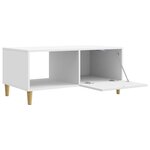 vidaXL Table basse Blanc 90 x 50 x 40 cm Bois d'ingénierie