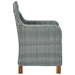 vidaXL Ensemble à manger 9 Pièces avec coussins résine tressée gris clair