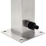 vidaXL Colonne à eau de jardin carrée Acier inoxydable 95 cm