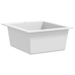 vidaXL Évier de cuisine Granite Blanc crème