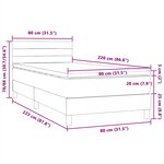 vidaXL Sommier à lattes de lit et matelas vert foncé 80x220 cm velours