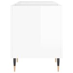 vidaXL Armoire à disques blanc brillant 121x38x48 cm bois d'ingénierie