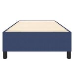 vidaXL Cadre de lit à ressorts bleu 90x200 cm tissu