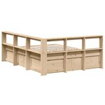 vidaXL Lit bibliothèque sans matelas 160x200 cm bois massif de pin