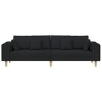 Sofa en tissu avec coussin Noir 208 cm tissu