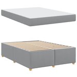 vidaXL Cadre de lit avec matelas Gris clair 140 x 200 cm tissu