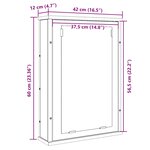 VidaXL Armoire à miroir de salle de bain chêne artisanal 42x12x60 cm