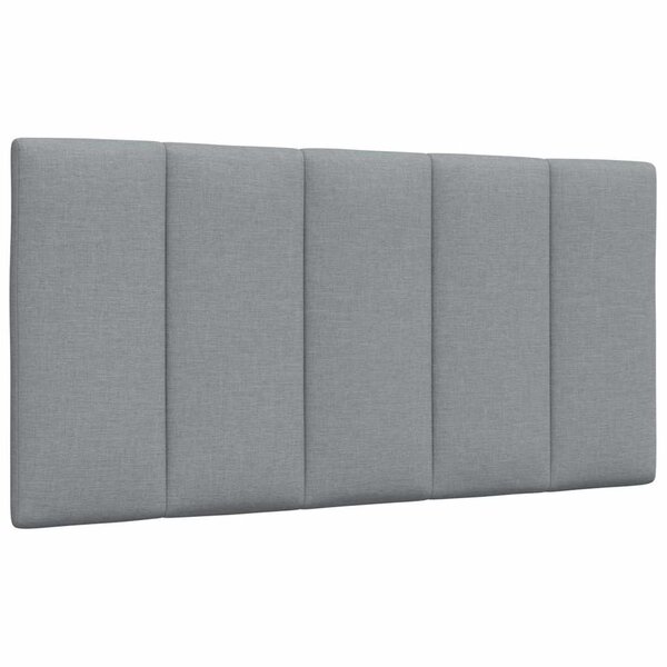 vidaXL Coussin de tête de lit gris clair 100 cm tissu