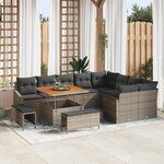 vidaXL Ensemble de canapé de jardin 12 Pièces Gris 100 x 100 x 71 cm