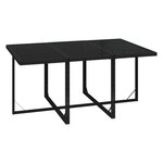 vidaXL Ensemble à manger de jardin coussins 7Pièces Résine tressée Noir