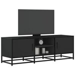 vidaXL Meuble TV noir 120x35x41 cm bois d'ingénierie et métal