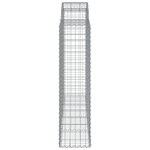 vidaXL Paniers à gabions arqués 25 Pièces 200x50x160/180 cm Fer galvanisé