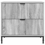 vidaXL Table de chevet Sonoma gris 63 5 x 36 x 61 cm Bois d'ingénierie